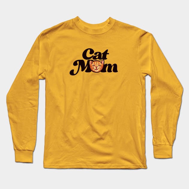 Cat Mom Long Sleeve T-Shirt by bubbsnugg